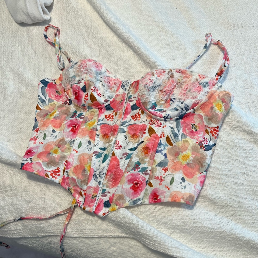 Multicolor corset top